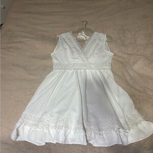 Chic White Lace Mini Dress